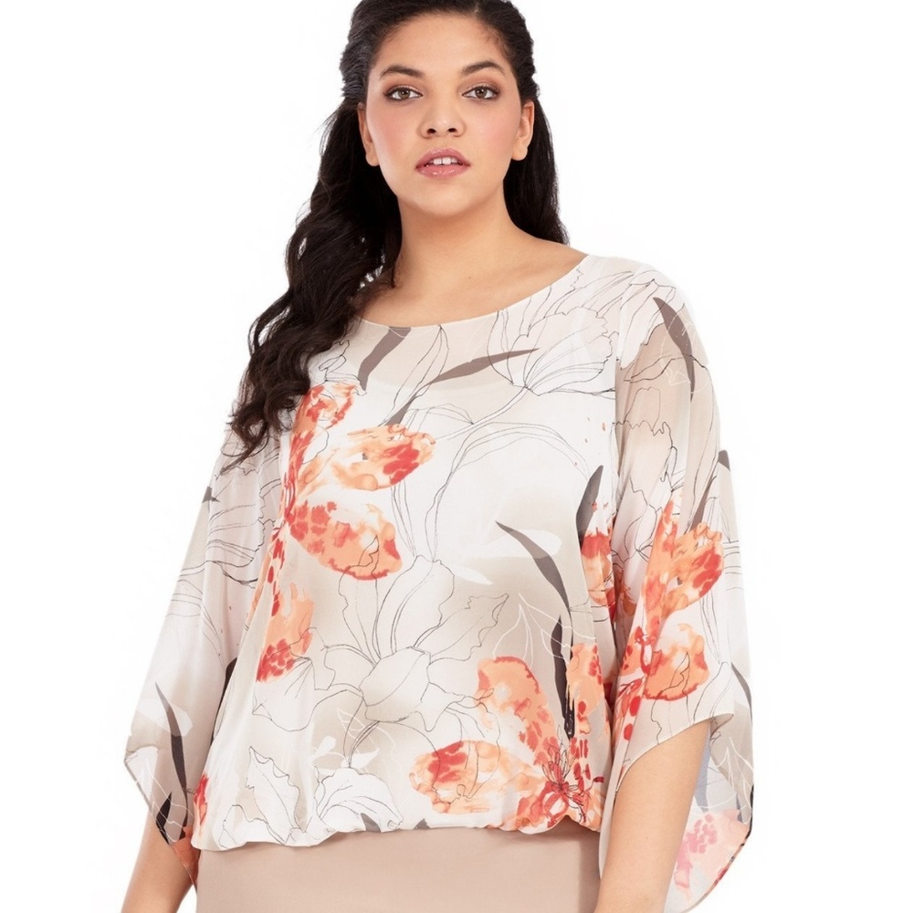 Alfani | mystic garden polyester floral top